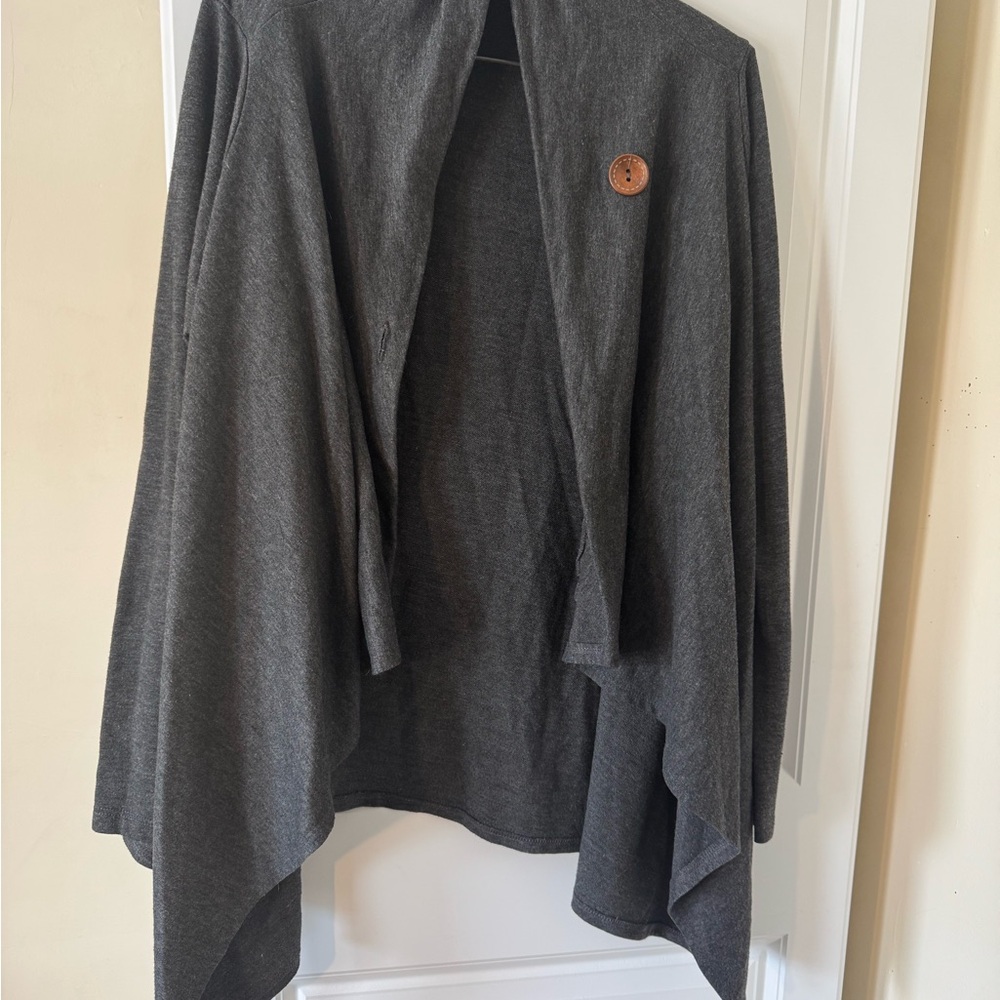 Elegant Gray Women's Cardigan